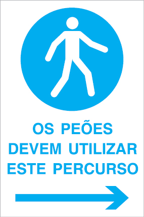 Sinal para parques de estacionamento, obrigação, Passagem obrigatória de  peões - P 44 60 - Sinalux