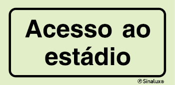 Sinal para instalações desportivas, Acesso ao estádio