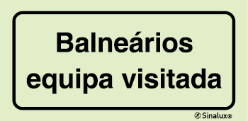 Sinal para instalações desportivas, Balneários equipa visitada