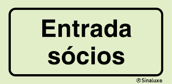 Sinal para instalações desportivas, Entrada sócios