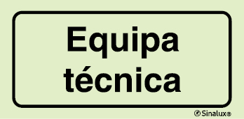 Sinal para instalações desportivas, Equipa técnica