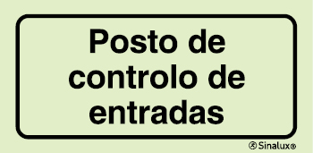 Sinal para instalações desportivas, Posto de controlo de entradas