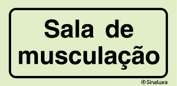 Sinal para instalações desportivas, Sala de musculação